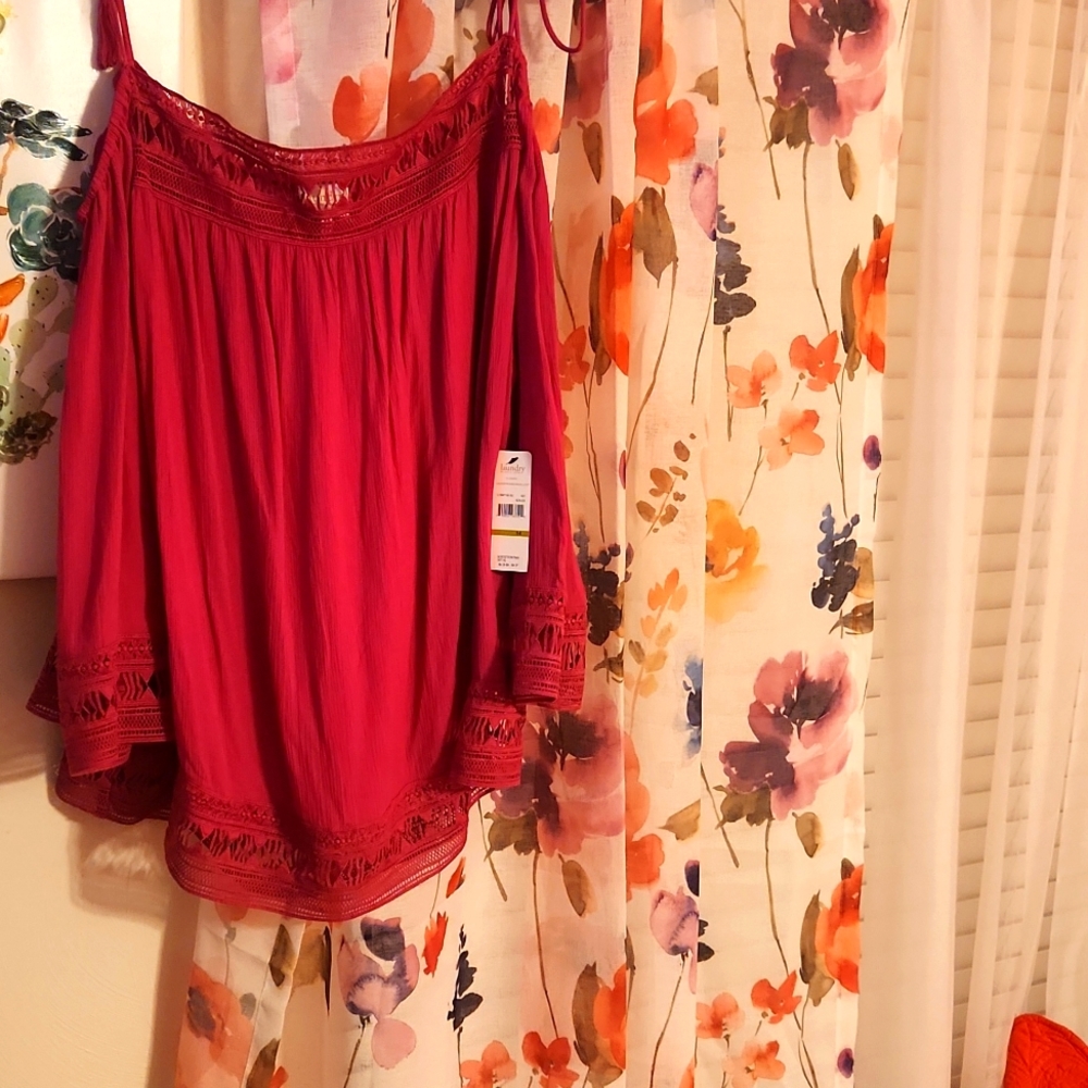 A hot pink Spring and Summer top size 14 by laundry brand new for $19.